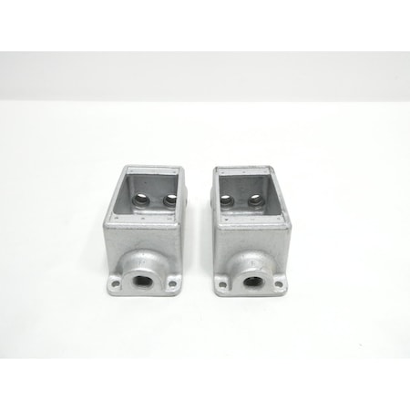 Crouse-Hinds CROUSE HINDS FDCC1 CONDULET BOX OF 2 SINGLE GANG IRON 1/2IN CONDUIT OUTLET BODIES AND BOX FDCC1
